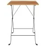 Mesa de cafetería plegable teca maciza y acero 55x54x71 cm von , Gartentische - Ref: Foro24-319978, Preis: 77,39 €, Rabatt: %