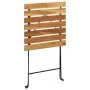 Mesa de cafetería plegable teca maciza y acero 55x54x71 cm von , Gartentische - Ref: Foro24-319978, Preis: 77,39 €, Rabatt: %