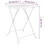 Mesa de cafetería plegable teca maciza y acero 55x54x71 cm von , Gartentische - Ref: Foro24-319978, Preis: 77,39 €, Rabatt: %