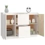 Aparador madera maciza de pino blanco 111x34x75 cm by , Sideboards - Ref: Foro24-814310, Price: 131,38 €, Discount: %