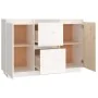 Aparador madera maciza de pino blanco 111x34x75 cm by , Sideboards - Ref: Foro24-814310, Price: 131,38 €, Discount: %