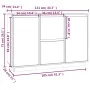 Aparador madera maciza de pino blanco 111x34x75 cm by , Sideboards - Ref: Foro24-814310, Price: 131,38 €, Discount: %