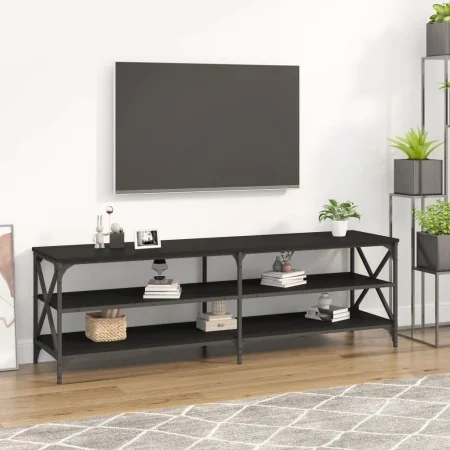 Mueble de TV madera contrachapada negro 160x40x50 cm by , TV Furniture - Ref: Foro24-826729, Price: 82,73 €, Discount: %