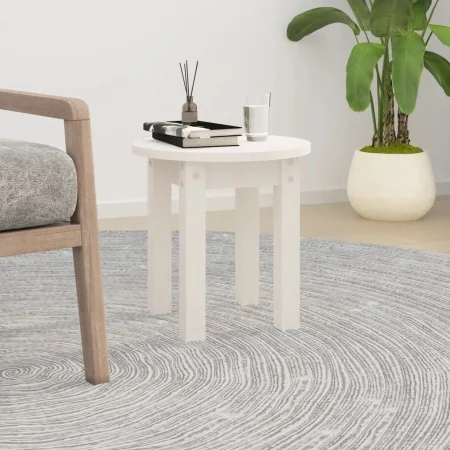 Mesa de centro de madera maciza de pino blanco Ø35x35 cm by , Coffee table - Ref: Foro24-822338, Price: 29,31 €, Discount: %