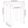 Mesa de centro de madera maciza de pino blanco Ø35x35 cm by , Coffee table - Ref: Foro24-822338, Price: 29,31 €, Discount: %