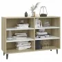 Aparador de madera contrachapada blanco y roble 103,5x35x70 cm von , Sideboards - Ref: Foro24-806045, Preis: 77,42 €, Rabatt: %