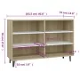 Aparador de madera contrachapada blanco y roble 103,5x35x70 cm von , Sideboards - Ref: Foro24-806045, Preis: 77,42 €, Rabatt: %