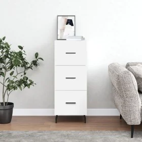 Aparador madera de ingeniería blanco 34,5x34x90 cm by , Sideboards - Ref: Foro24-828620, Price: 77,05 €, Discount: %