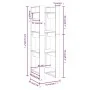 Estantería/divisor espacios madera marrón miel 41x35x125 cm by , Bookcases and shelves - Ref: Foro24-813867, Price: 45,11 €, ...
