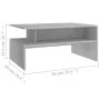 Mesa de centro madera contrachapada gris hormigón 90x60x42,5 cm von , Couchtisch - Ref: Foro24-803258, Preis: 85,37 €, Rabatt: %