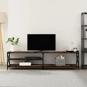 Mueble TV metal madera contrachapada roble ahumado 200x40x50 cm von , TV-Möbel - Ref: Foro24-826741, Preis: 95,72 €, Rabatt: %