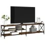 Mueble TV metal madera contrachapada roble ahumado 200x40x50 cm von , TV-Möbel - Ref: Foro24-826741, Preis: 95,61 €, Rabatt: %