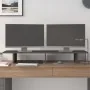 Soporte de monitor madera maciza de pino gris 100x27x15 cm by , Computer bases and risers - Ref: Foro24-813981, Price: 32,27 ...