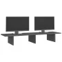 Soporte de monitor madera maciza de pino gris 100x27x15 cm by , Computer bases and risers - Ref: Foro24-813981, Price: 32,27 ...