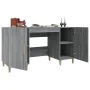 Escritorio de madera contrachapada gris Sonoma 140x50x75 cm von , Schreibtische - Ref: Foro24-817550, Preis: 113,86 €, Rabatt: %