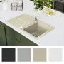 Fregadero de cocina de granito con un seno beige by , Sinks - Ref: Foro24-144849, Price: 198,96 €, Discount: %