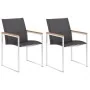 Sillas de jardín 2 unidades textilene y acero inoxidable gris von , Gartenstühle - Ref: Foro24-46517, Preis: 178,72 €, Rabatt: %