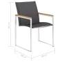 Sillas de jardín 2 unidades textilene y acero inoxidable gris von , Gartenstühle - Ref: Foro24-46517, Preis: 178,72 €, Rabatt: %