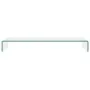 Soporte para TV/Elevador monitor cristal claro 100x30x13 cm de , Muebles TV - Ref: Foro24-244131, Precio: 104,83 €, Descuento: %