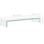 Soporte para TV/Elevador monitor cristal claro 100x30x13 cm de , Muebles TV - Ref: Foro24-244131, Precio: 104,83 €, Descuento: %