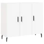 Aparador de madera de ingeniería blanco 90x34x80 cm by , Sideboards - Ref: Foro24-828124, Price: 114,74 €, Discount: %