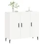 Aparador de madera de ingeniería blanco 90x34x80 cm by , Sideboards - Ref: Foro24-828124, Price: 114,74 €, Discount: %