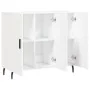 Aparador de madera de ingeniería blanco 90x34x80 cm by , Sideboards - Ref: Foro24-828124, Price: 114,74 €, Discount: %