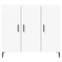 Aparador de madera de ingeniería blanco 90x34x80 cm by , Sideboards - Ref: Foro24-828124, Price: 114,74 €, Discount: %