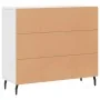 Aparador de madera de ingeniería blanco 90x34x80 cm by , Sideboards - Ref: Foro24-828124, Price: 114,74 €, Discount: %