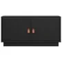 Mueble de TV de madera maciza de pino negro 80x34x40 cm by , TV Furniture - Ref: Foro24-818234, Price: 70,14 €, Discount: %