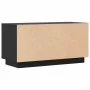 Mueble de TV de madera maciza de pino negro 80x34x40 cm by , TV Furniture - Ref: Foro24-818234, Price: 70,14 €, Discount: %