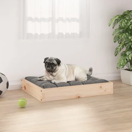 Cama para perros madera maciza de pino 61,5x49x9 cm by , Beds for dogs - Ref: Foro24-820851, Price: 30,30 €, Discount: %