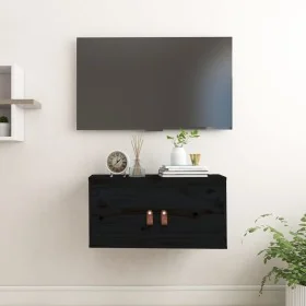 Armario de pared de madera maciza de pino negro 60x30x30 cm by , Shelves and shelves - Ref: Foro24-818373, Price: 76,16 €, Di...