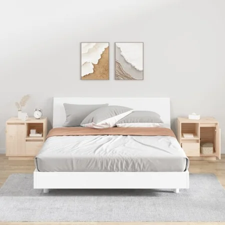 Mesitas de noche 2 uds madera maciza de pino 50x34x50 cm de , Mesitas de noche - Ref: Foro24-814480, Precio: 101,60 €, Descue...