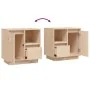 Mesitas de noche 2 uds madera maciza de pino 50x34x50 cm de , Mesitas de noche - Ref: Foro24-814480, Precio: 101,60 €, Descue...