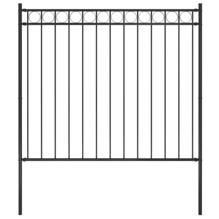 Valla de jardín de acero negro 1,7x1,5 m by , fence panels - Ref: Foro24-146315, Price: 97,59 €, Discount: %