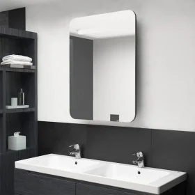 Armario de baño con espejo y LED gris 60x11x80 cm by , bathroom vanities - Ref: Foro24-326505, Price: 155,21 €, Discount: %