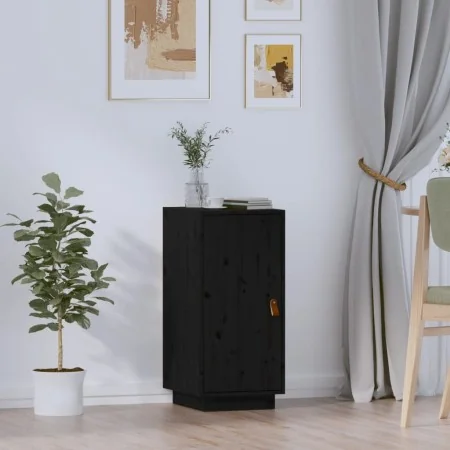 Aparador de madera maciza de pino negro 34x40x75 cm by , Sideboards - Ref: Foro24-820116, Price: 61,77 €, Discount: %