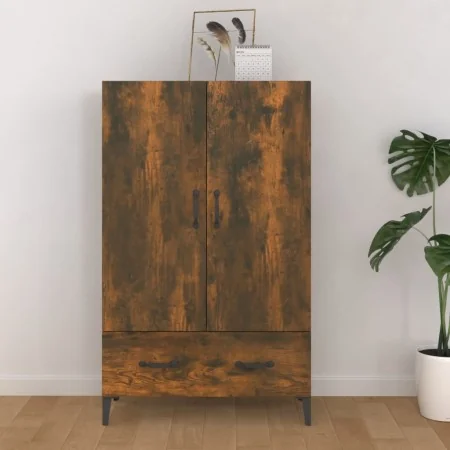 Aparador de madera contrachapada roble ahumado 70x31x115 cm by , Sideboards - Ref: Foro24-817474, Price: 85,23 €, Discount: %