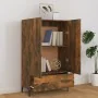Aparador de madera contrachapada roble ahumado 70x31x115 cm by , Sideboards - Ref: Foro24-817474, Price: 85,23 €, Discount: %