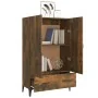 Aparador de madera contrachapada roble ahumado 70x31x115 cm by , Sideboards - Ref: Foro24-817474, Price: 85,23 €, Discount: %