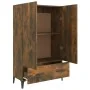 Aparador de madera contrachapada roble ahumado 70x31x115 cm by , Sideboards - Ref: Foro24-817474, Price: 85,23 €, Discount: %