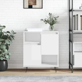 Aparador de madera contrachapada blanco brillante 60x35x70 cm by , Sideboards - Ref: Foro24-831190, Price: 63,59 €, Discount: %