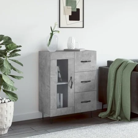 Aparador de madera de ingeniería gris hormigón 69,5x34x90 cm de , Aparadores - Ref: Foro24-828040, Precio: 91,32 €, Descuento: %