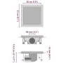 Desagüe de ducha cubierta inserción suelo acero inox. 23x23 cm by , Drains - Ref: Foro24-145995, Price: 49,67 €, Discount: %