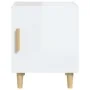 Mesita de noche madera contrachapada blanco brillante by , Nightstands - Ref: Foro24-812054, Price: 42,62 €, Discount: %