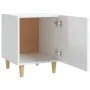Mesita de noche madera contrachapada blanco brillante by , Nightstands - Ref: Foro24-812054, Price: 42,62 €, Discount: %