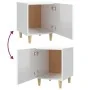 Mesita de noche madera contrachapada blanco brillante by , Nightstands - Ref: Foro24-812054, Price: 42,62 €, Discount: %