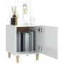 Mesita de noche madera contrachapada blanco brillante by , Nightstands - Ref: Foro24-812054, Price: 42,62 €, Discount: %
