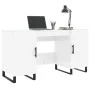 Escritorio madera contrachapada blanco brillante 140x50x75 cm de , Escritorios - Ref: Foro24-829574, Precio: 144,73 €, Descue...